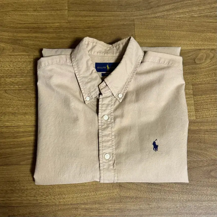 [BUNJANG] Polo Custom Slim Fit Garment Dyed Shirt / 폴로 커스텀슬림핏 가먼트 다이 셔츠 서리탠 M 택만제거