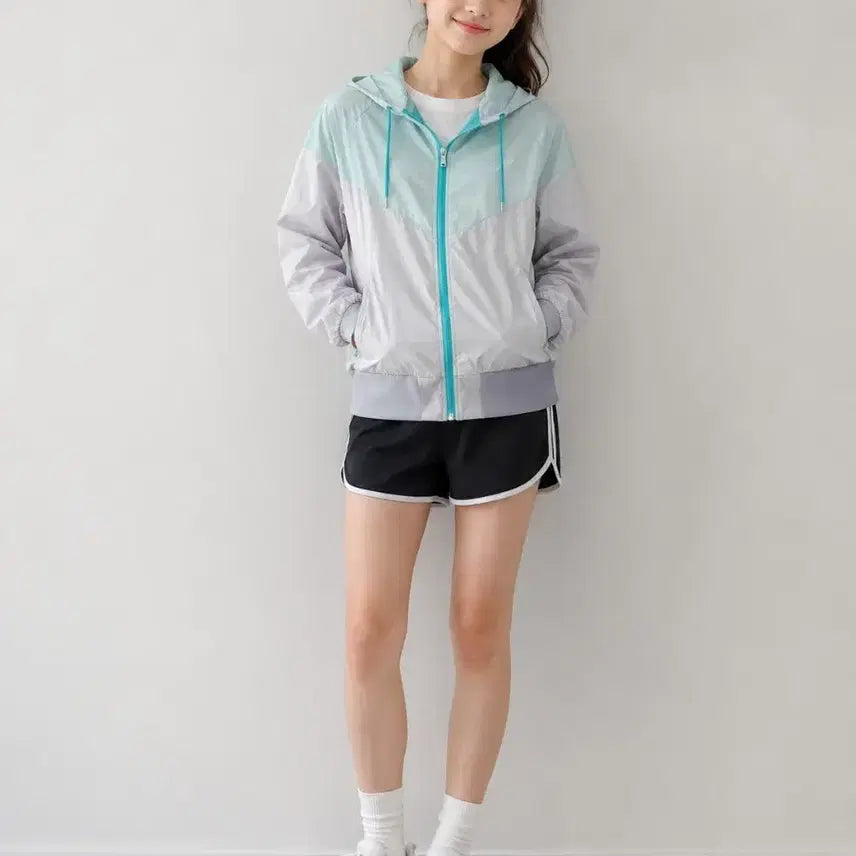 [BUNJANG] Nike Hooded Windbreaker Jacket with Free Shorts / 나이키 후드 바람막이 자켓+반바지증정
