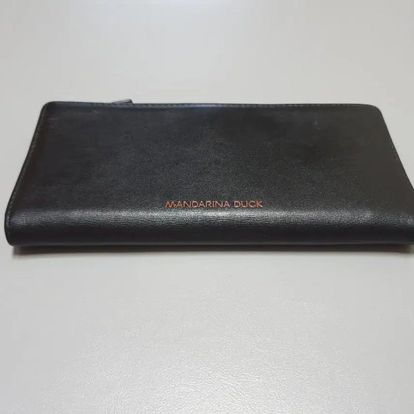 [BUNJANG] Mandarina Duck Leather Long Wallet Black Unisex / 만다리나덕 (남여공용) 장지갑 (가죽) 블랙