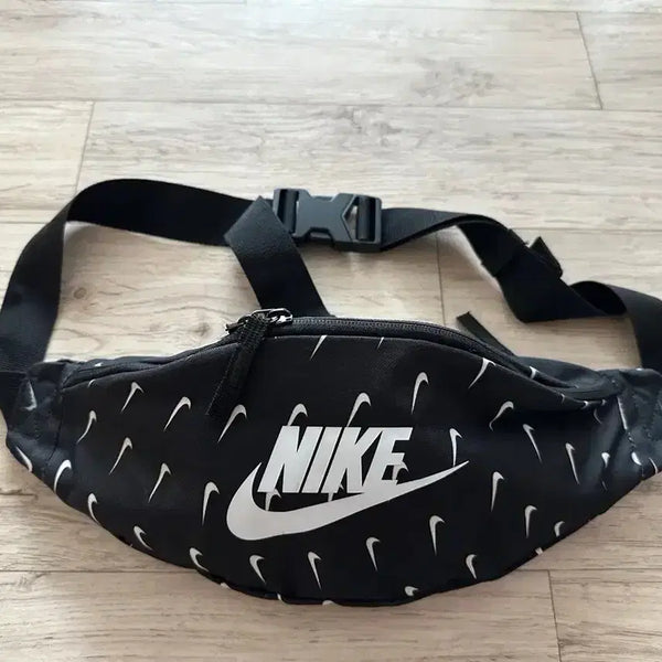 [BUNJANG] Nike Swoosh Black Hip Pack Waist Bag / 나이키 스우시 블랙 힙색 웨이스트백