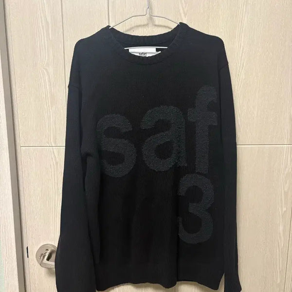 [BUNJANG] Safarispot Knit Black Size 1 / 사파리스팟 니트 블랙 1사이즈