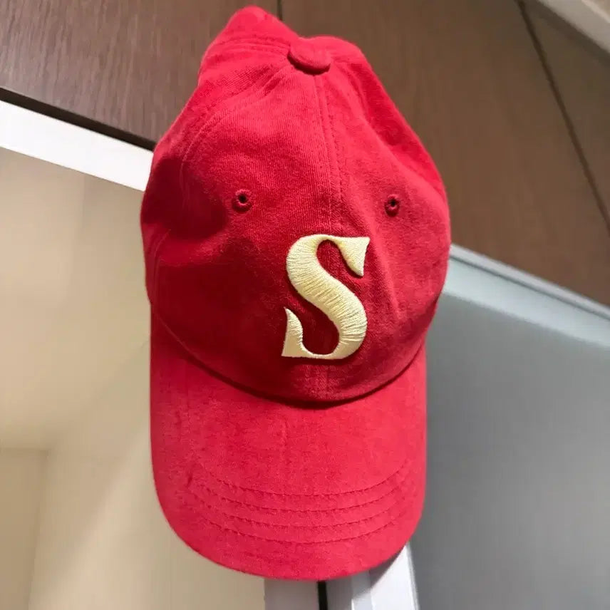 [BUNJANG] Setter S-Logo Embroidered Ball Cap Red / 세터 s자수 볼캡 레드