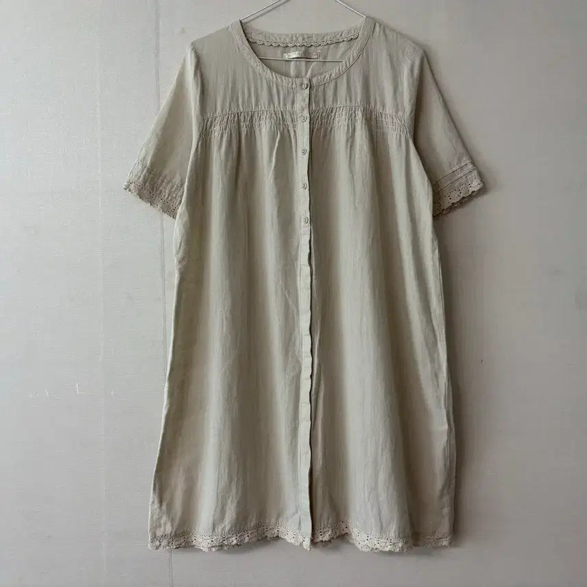 [BUNJANG] Linen Embroidered Dress / 린넨 자수 원피스~