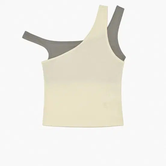 [BUNJANG] KIRSH Layered Look Sleeveless Top Butter (Tzuyu Wear) / 기준 레이어드 룩 슬리브리스 탑 버터 (쯔위착용)