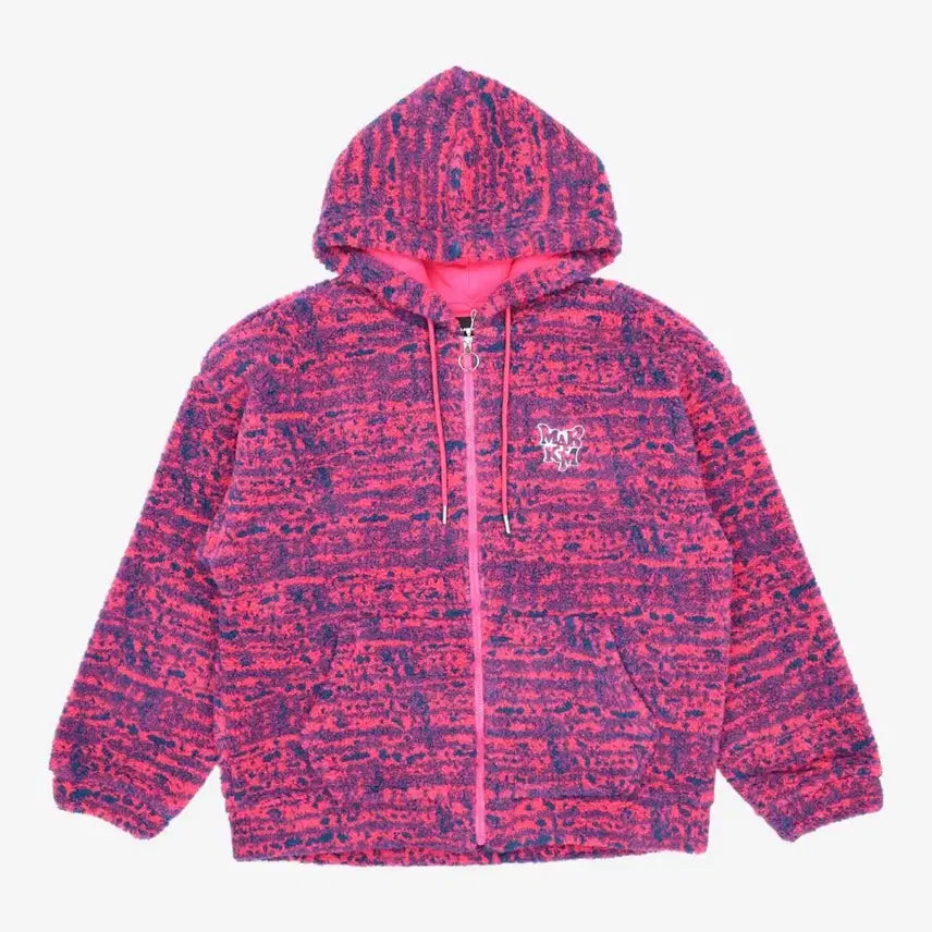 [BUNJANG] Mark M Winter Hooded Zip-Up Jacket (Pink/Blue) / 마크엠 겨울후드집업 핑크/블루