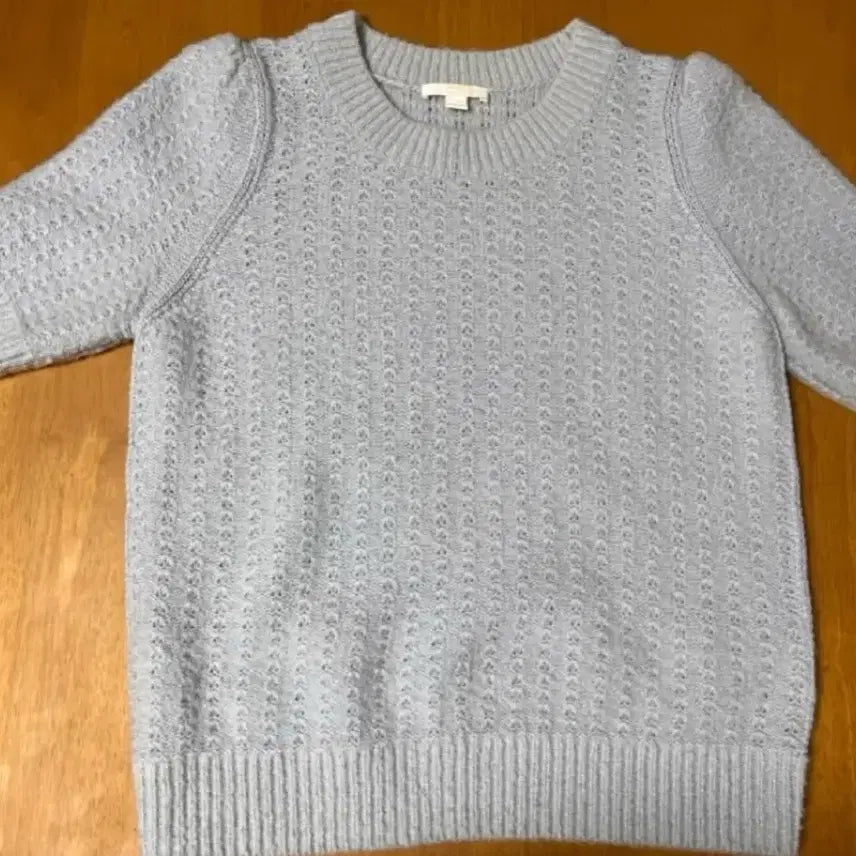 [BUNJANG] COS Baby Blue Wool Short Sleeve Sweater - Size S / Cos 코스 베이비블루 울 반팔 스웨터_S사이즈