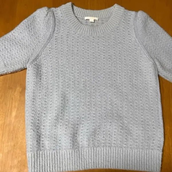 [BUNJANG] COS Baby Blue Wool Short Sleeve Sweater - Size S / Cos 코스 베이비블루 울 반팔 스웨터_S사이즈