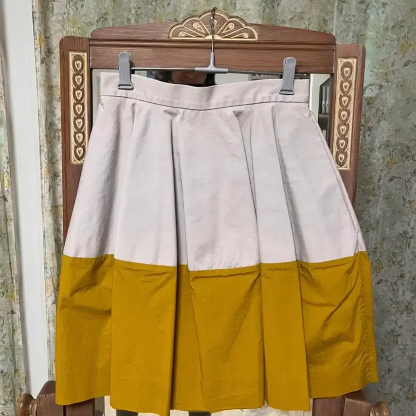 [BUNJANG] COS Honey Mustard Flare Skirt Size 34 / Cos 허니머스터드 플레어 스커트_34사이즈