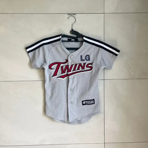 [BUNJANG] LG Twins Children's No-Name Baseball Uniform [Size 5] / LG 엘지 트윈스 어린이 노마킹 야구 유니폼 [5]