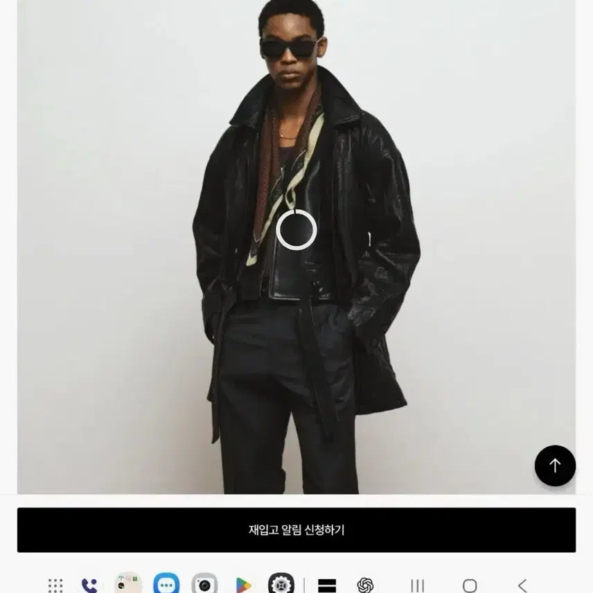 [BUNJANG] Noir Lambskin Car Coat / 노이어 램스킨 카코트레더 52