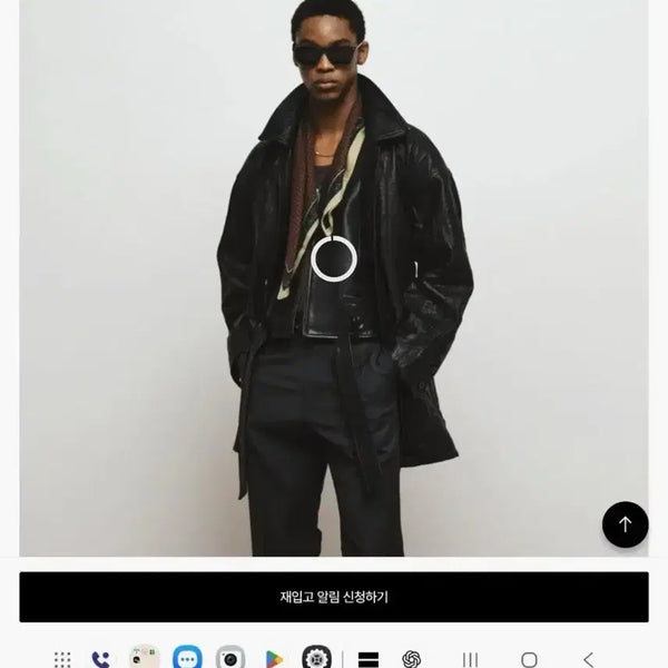 [BUNJANG] Noir Lambskin Car Coat / 노이어 램스킨 카코트레더 52