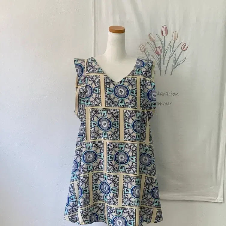 [BUNJANG] BALLYGIRL Ethnic Pattern Sleeveless Mini Dress / 밸리걸 에스닉 패턴 민소매 미니원피스203