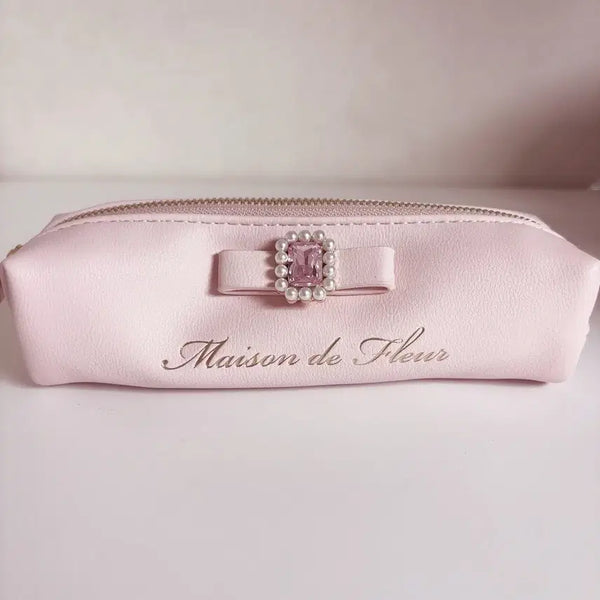 [BUNJANG] Maison de FLEUR Strawberry Milk Pen Pouch / 메종드 플뢰르 필통 파우치 핑크 양산형 지뢰계 스나 딸기우유