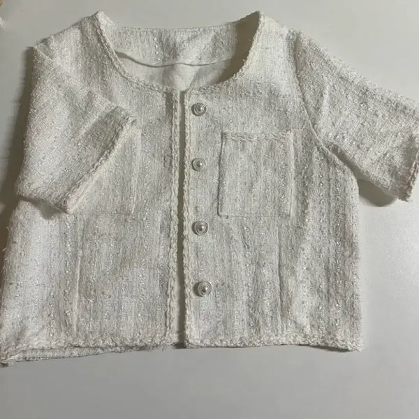 [BUNJANG] COS HM Style Cropped Tweed Jacket / 코스 hm 크롭 숏 트위드 자켓