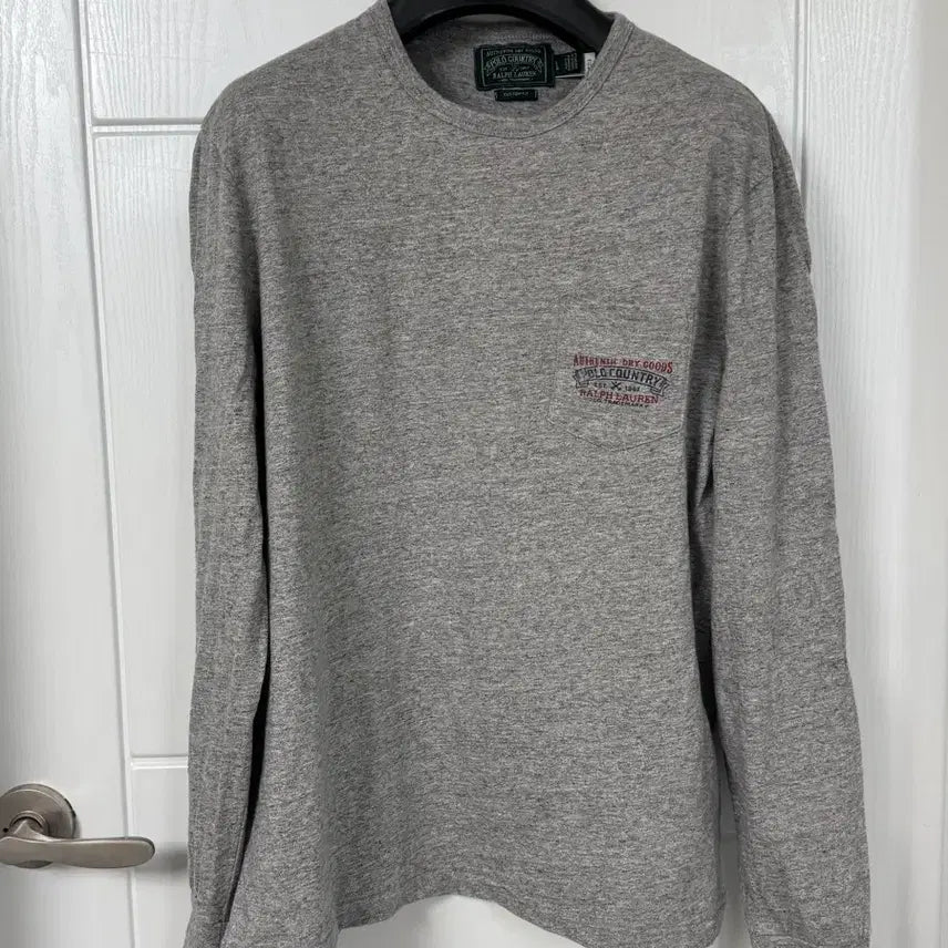 [BUNJANG] Polo Country Ralph Lauren Custom Fit Long Sleeve T-Shirt L / 폴로 컨트리라인 그레이 커스텀핏 긴팔티 L