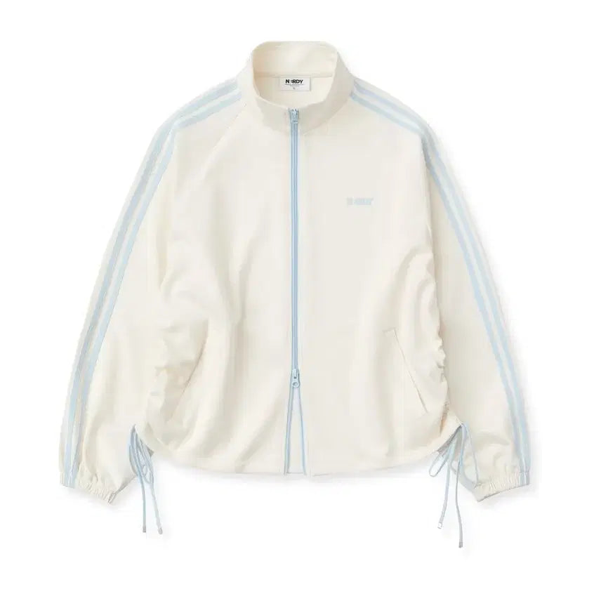 [BUNJANG] NERDY Ribbon Track Top Jersey Cream M / 널디 리본 트랙탑 져지 크림 색상 M