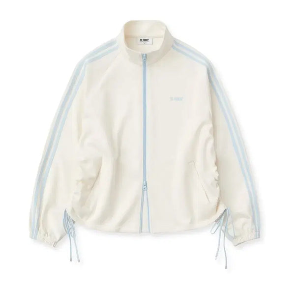 [BUNJANG] NERDY Ribbon Track Top Jersey Cream M / 널디 리본 트랙탑 져지 크림 색상 M