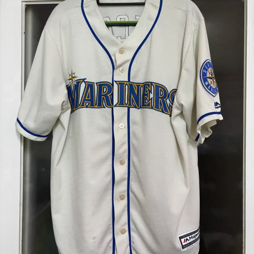 [BUNJANG] Majestic Seattle Mariners Vintage Ivory Authentic Jersey L / 마제스틱 시애틀매리너스 빈티지 아이보리 유니폼 L