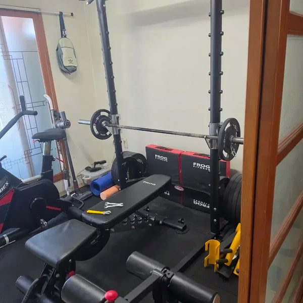 [BUNJANG] Full Home Gym Set - Bodyx Rack, Fitness Bench, Leg Extension, Resistance Bar / [홈트/홈짐] 풀세트 급처분