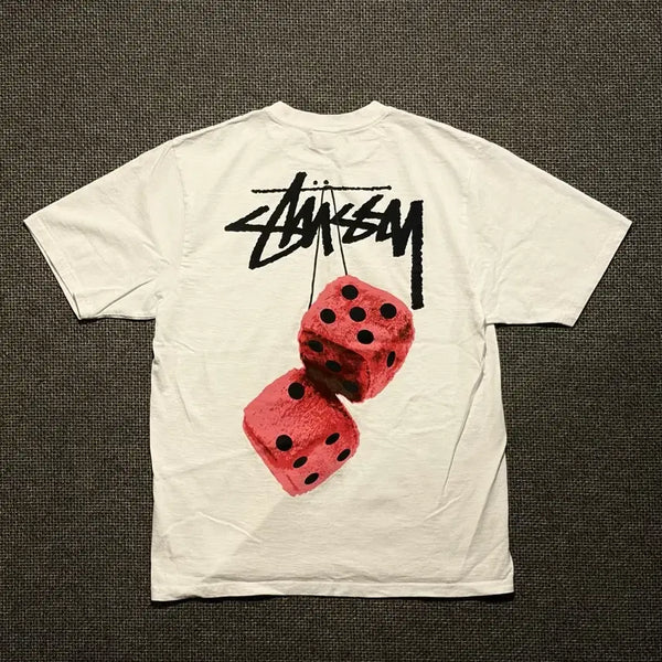 [BUNJANG] Stussy Fuzzy Dice T-Shirt White M / 스투시 퍼지 다이스 티셔츠 화이트 M