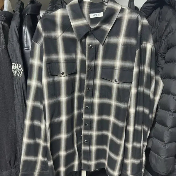 [BUNJANG] Noise Western Checkered Shirt / 노이스 웨스턴 체크 셔츠