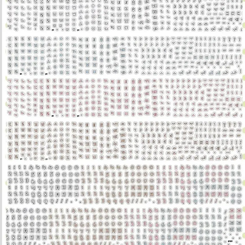 [BUNJANG] PolangPolang Original Handwritten Hangeul Kiss-cut Sticker Set / 폴랑폴랑 오리지널 손글씨 한글키스컷 세트