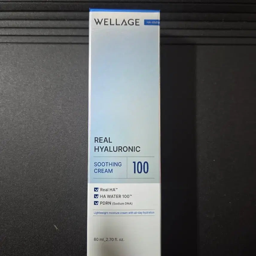[BUNJANG] Wellage Real Hyaluronic Soothing Cream 80ml / [새상품] 웰라쥬 리얼 히알루로닉 수딩 크림 80ml
