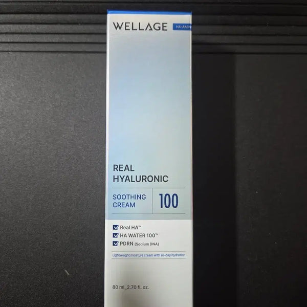 [BUNJANG] Wellage Real Hyaluronic Soothing Cream 80ml / [새상품] 웰라쥬 리얼 히알루로닉 수딩 크림 80ml