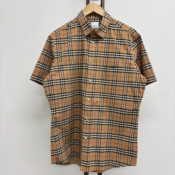 [BUNJANG] Burberry Check Short Sleeve Shirt L / [L]버버리 체크 반팔 셔츠
