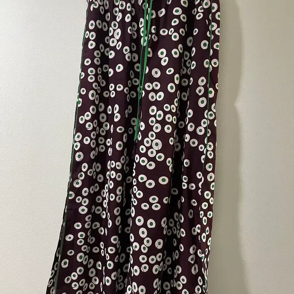 [BUNJANG] Jucy Judy Polka Dot Pattern Brown Training Pants / JUCY JUDY 도트 패턴 브라운 트레이닝 바지