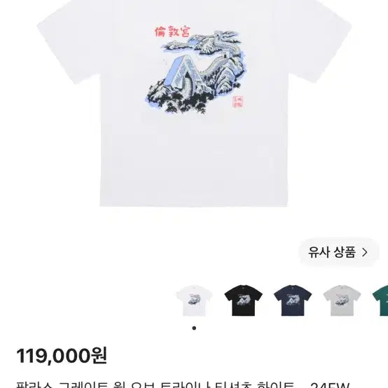 [BUNJANG] Palace Great Wall T-Shirt White / 팔라스 그레이트 월 티셔츠 화이트