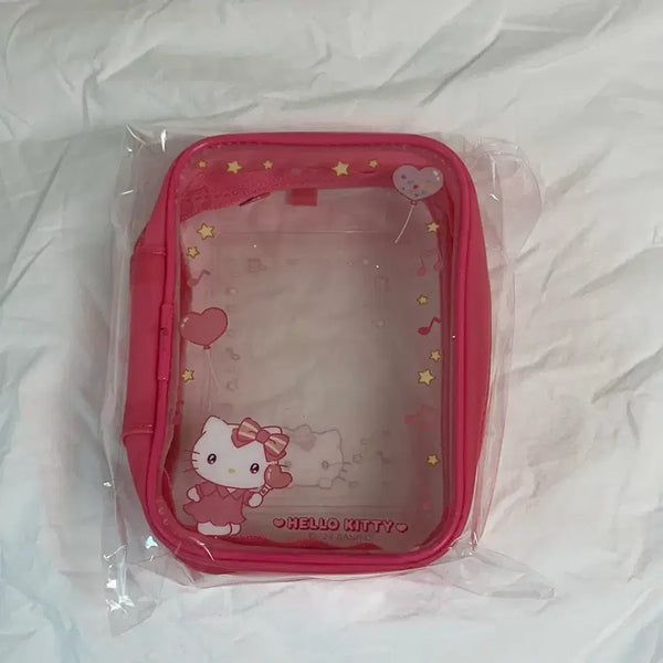 [BUNJANG] Hello Kitty Pink Transparent PVC Pouch / 헬로키티 핑크 pvc 투명 파우치