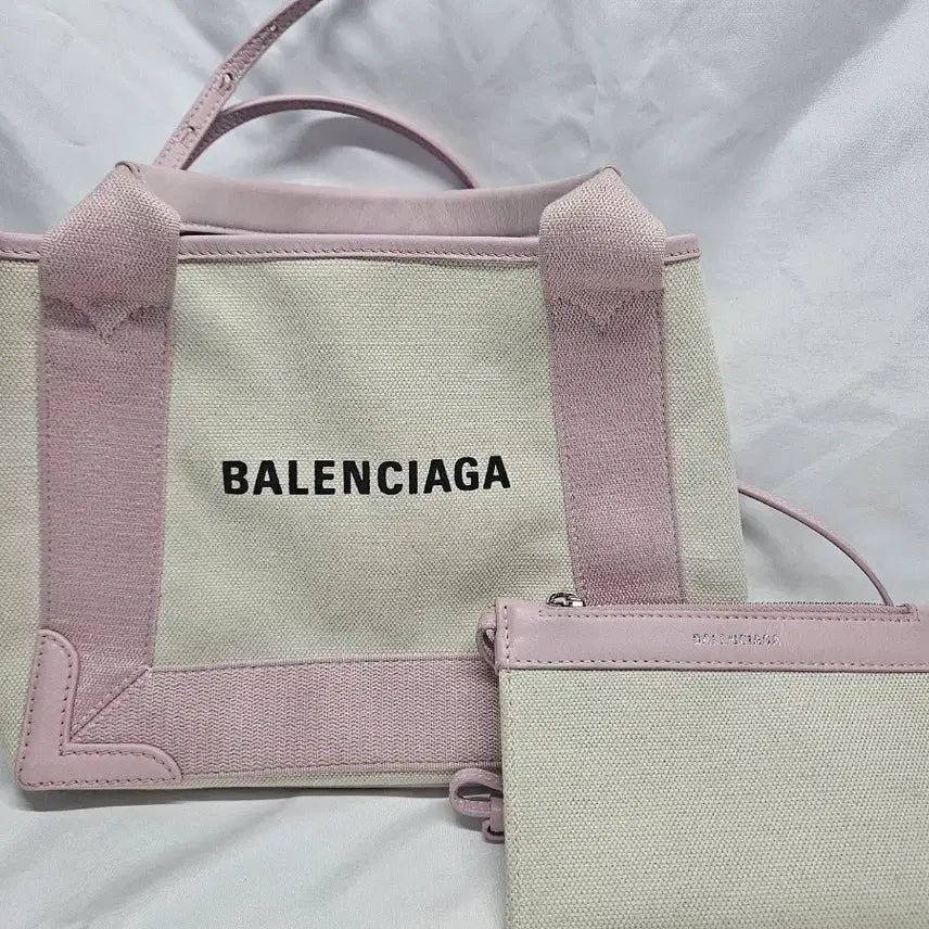 [BUNJANG] Balenciaga Cabas Bag XS Pink Canvas / 정품 발렌시아가 카바스백 xs