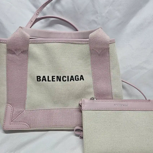 [BUNJANG] Balenciaga Cabas Bag XS Pink Canvas / 정품 발렌시아가 카바스백 xs
