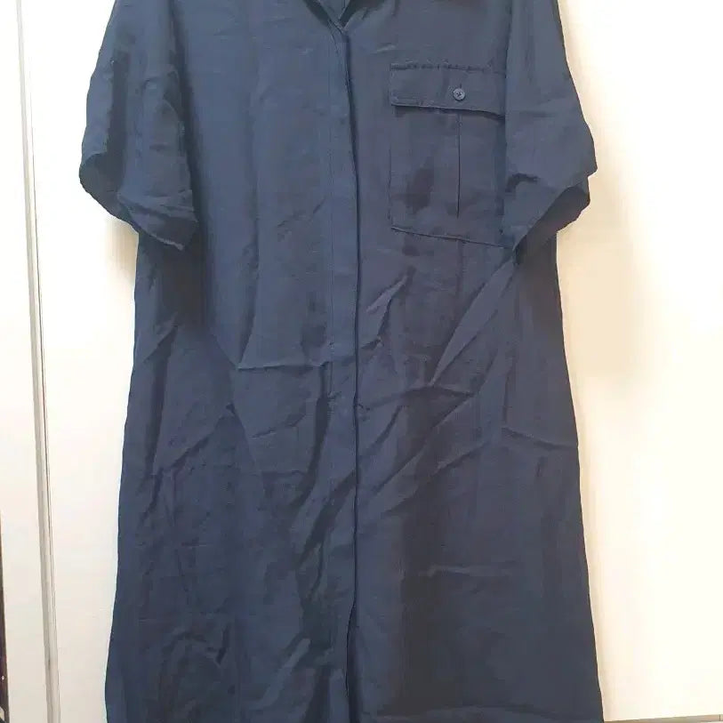 [BUNJANG] TAHARI Rayon Shirt Dress Navy / TAHARI 레이온 셔츠 원피스 88