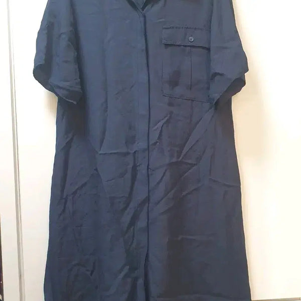 [BUNJANG] TAHARI Rayon Shirt Dress Navy / TAHARI 레이온 셔츠 원피스 88