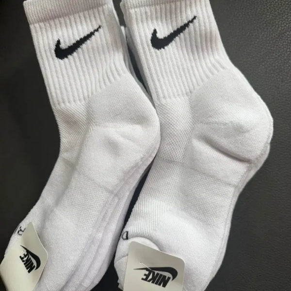 [BUNJANG] Nike Mesh Mid-Length Sports Socks (10-Pair Set) / 나이키 메쉬 흰색 중목 스포츠 양말 10켤레세트