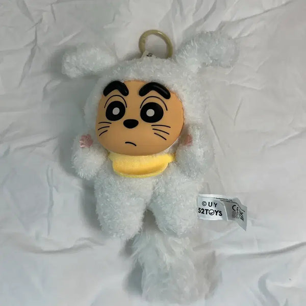 [BUNJANG] 52TOYS Shiro (Crayon Shin-chan) Plush Doll Keychain / 52TOYS 짱구 흰둥이 인형 키링 봉제인형