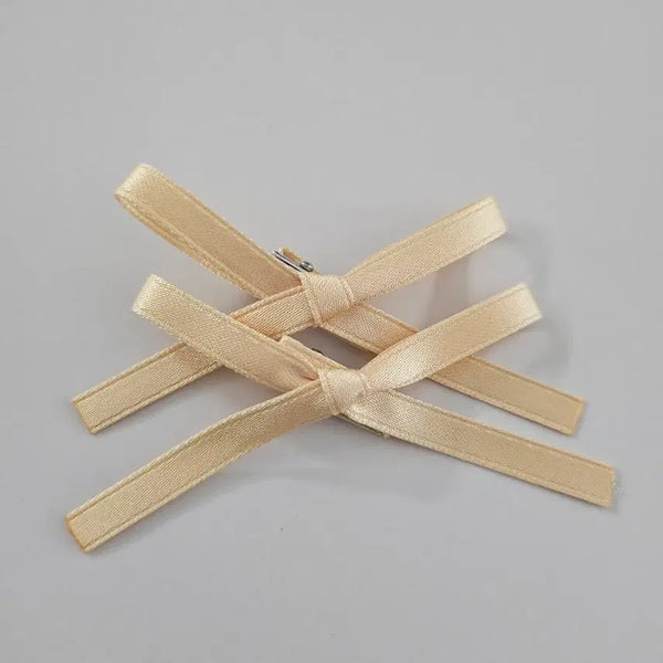 [BUNJANG] Mini Ribbon Hairpin Yellow / (새상품) 미니 리본 헤어핀 옐로우 8~9cm