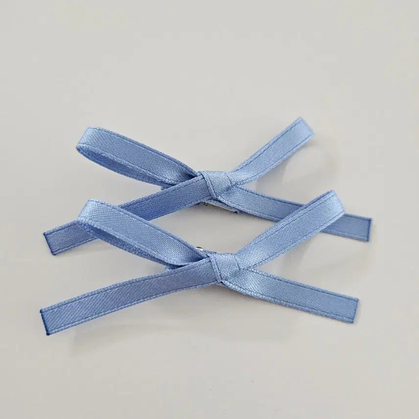 [BUNJANG] Mini Ribbon Hairpin Blue / (새상품) 미니 리본 헤어핀 블루 8~9cm