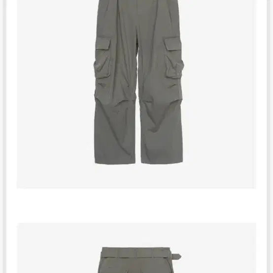 [BUNJANG] Politeru Belted Cargo Pants 3 Olive Grey / 폴리테루 벨티드 카고팬츠 3 올리브그레이