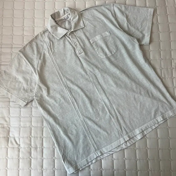 [BUNJANG] Parrtime Pigment Short-Sleeve Polo Shirt - Grey (L) / L) 파르티멘토 피그먼트 카라티 그레이