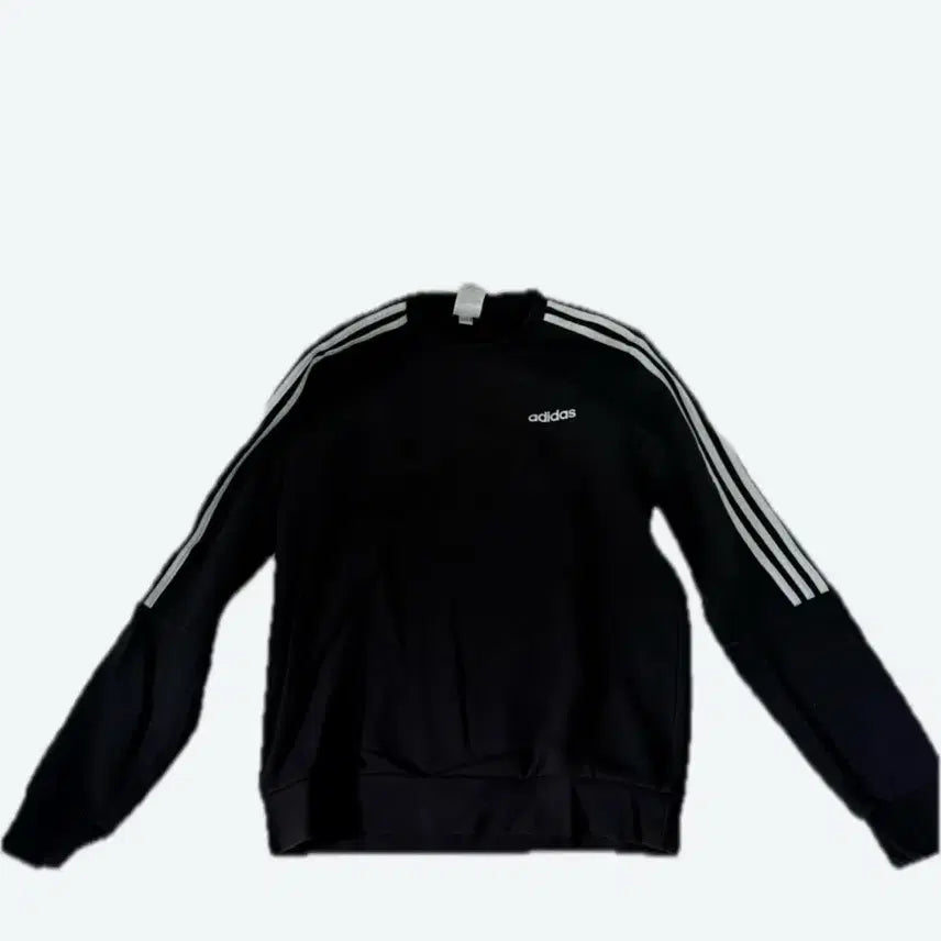 [BUNJANG] Adidas 3-Stripes Black Sweatshirt / 아디다스 삼선 블랙 맨투맨