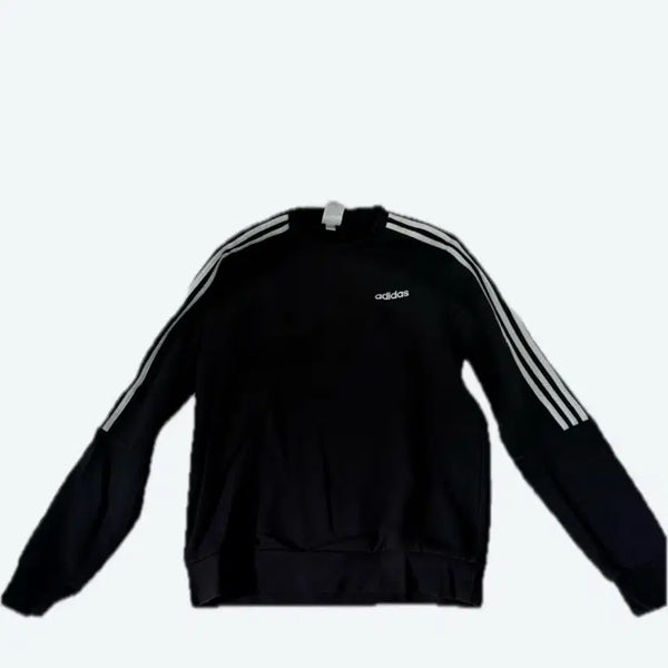 [BUNJANG] Adidas 3-Stripes Black Sweatshirt / 아디다스 삼선 블랙 맨투맨