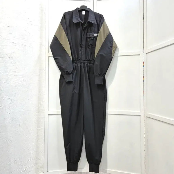[BUNJANG] Reebok Vector Big Logo Nylon Jumpsuit Women's M / 리복 벡터 빅로고 나일론 점프수트 여성M