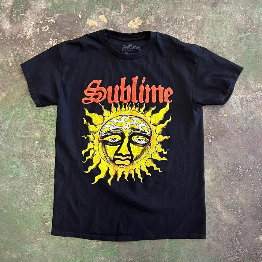 [BUNJANG] Sublime Sun Face Graphic Band T-Shirt Vintage Short Sleeve / [M] Sublime 서브라임 선페이스 그래픽 밴드티 빈티지 반팔 티셔츠