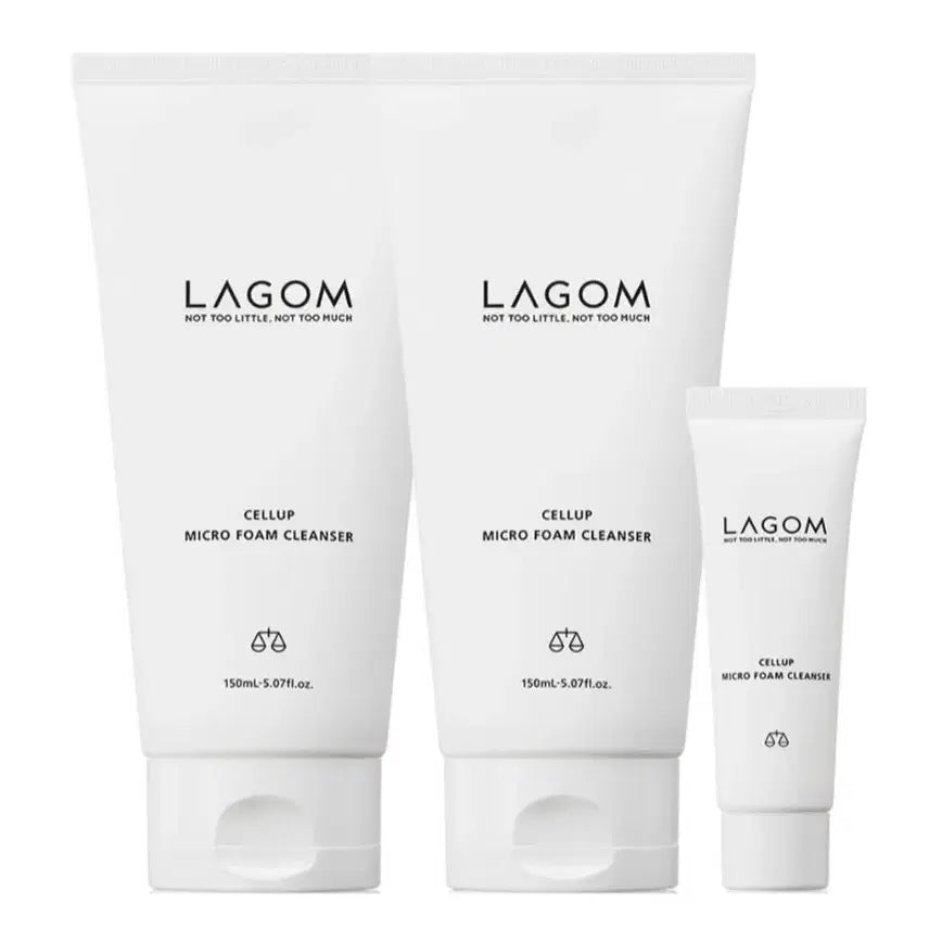 [BUNJANG] LAGOM Cellup Micro Foam Cleanser 150ml 2ea + 30ml Set / 라곰 셀럽 마이크로 폼 클렌저 150ml 2p+ 30ml