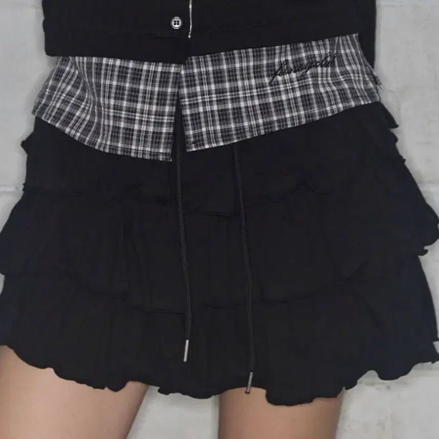 [BUNJANG] Fancy Club Kang Kang Sweat Skirt / 팬시클럽 캉캉 스웻 스커트