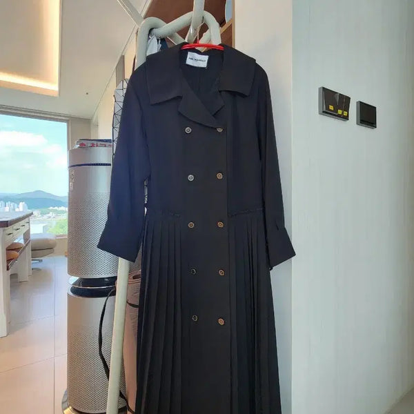 [BUNJANG] Karl Lagerfeld Black Pleated Long Dress / 칼 라거펠트 블랙 플리츠 롱 원피스