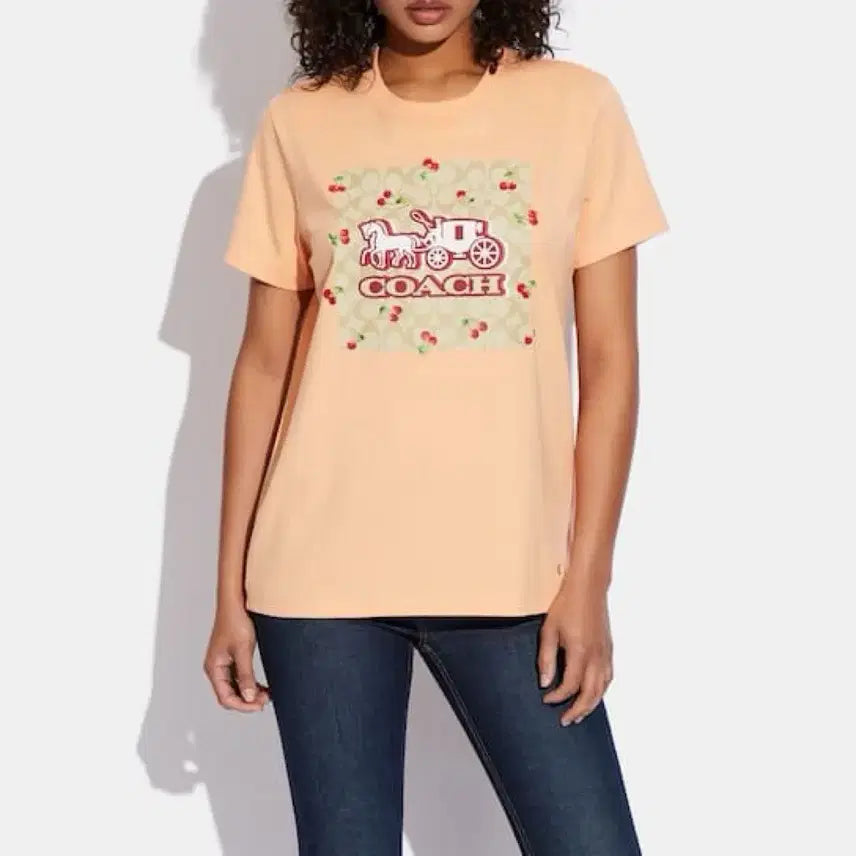 [BUNJANG] Coach Women's Short Sleeve T-Shirt / 코치 여성 반팔